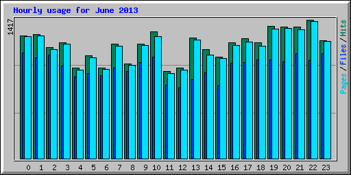 Hourly usage for June 2013