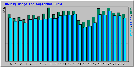 Hourly usage for September 2013