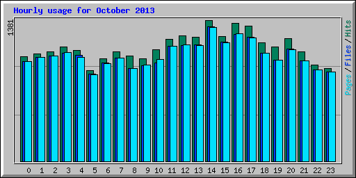 Hourly usage for October 2013