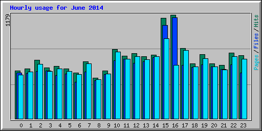 Hourly usage for June 2014