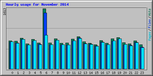 Hourly usage for November 2014