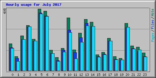 Hourly usage for July 2017