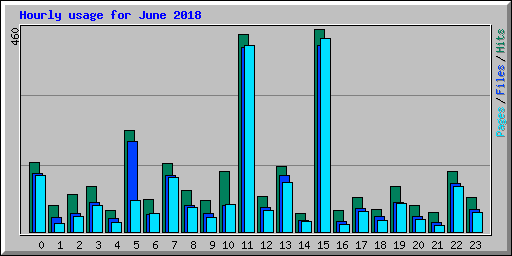 Hourly usage for June 2018