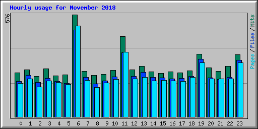 Hourly usage for November 2018