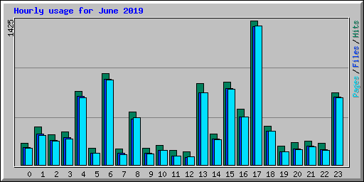 Hourly usage for June 2019