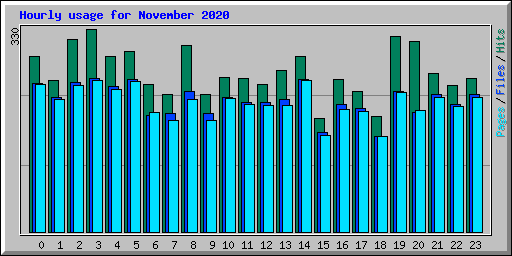 Hourly usage for November 2020